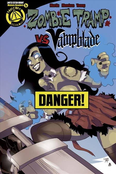 ZOMBIE TRAMP VS VAMPBLADE #1 ZOMBIE TRAMP RISQUE VAR (MR) Limited to 2000 copies. Allocations may occur.