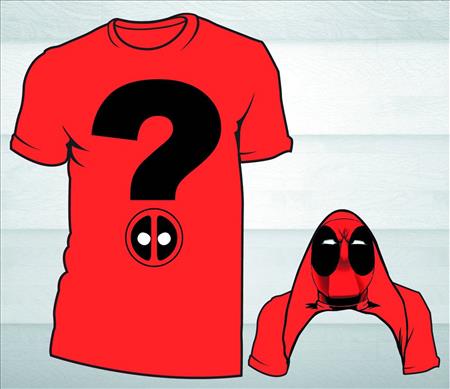 DEADPOOL QUESTION MARK PX RED T/S SM (O/A) (C: 0-1-0)