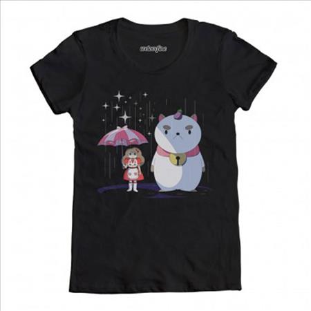 BEE AND PUPPYCAT RAIN BLK T/S LG (C: 1-1-1)