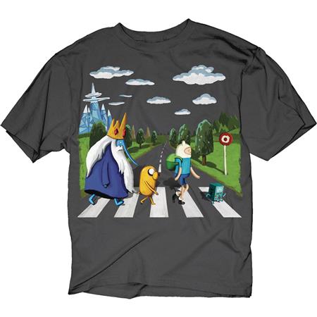 ADVENTURE TIME LAND OF OOO LANDSCAPE CHARCOAL T/S SM (C: 1-1