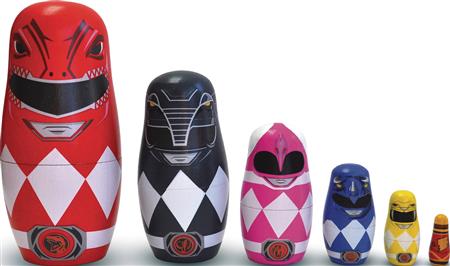 POWER RANGERS WOOD NESTING DOLL SET (C: 1-1-1)