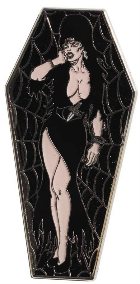 Elvira Black Coffin Lapel Pin (C: 1-0-2) - Discount Comic Book Service