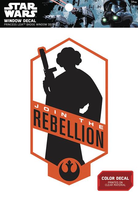 STAR WARS PRINCESS LEIA JOIN THE REBELLION WINDOW DECAL (C: