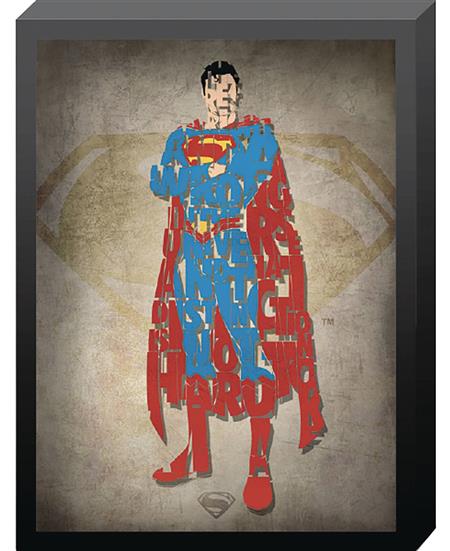 DC COMICS SUPERMAN OUTLINE PRINTED GLASS ART (C: 1-0-2)