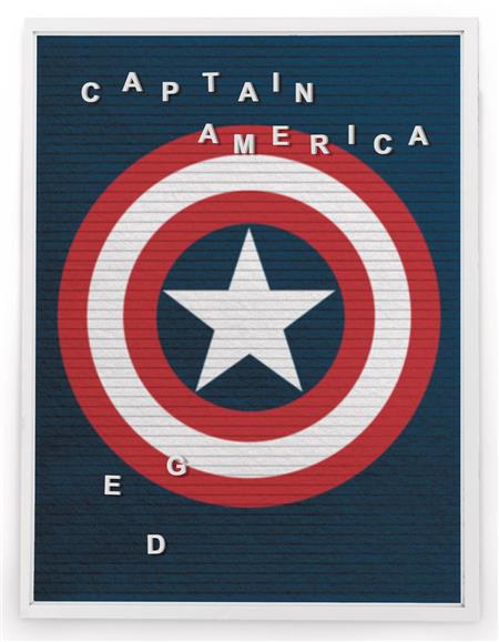 MARVEL CAPTAIN AMERICA 13X17.5 IN FELT LETTER BOARD WALL ART