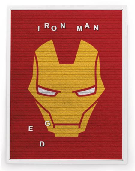 MARVEL IRON MAN 13X17.5 IN FELT LETTER BOARD WALL ART (C: 1-