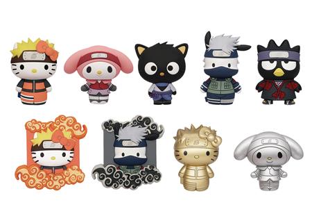 HELLO KITTY MIX NARUTO 3D FOAM BAG CLIP 24PCS BMB DS (C: 1-1