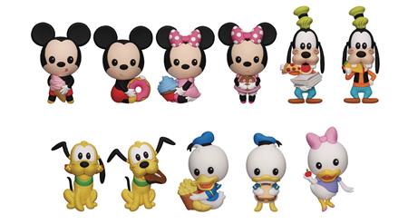 DISNEY MICKEY & FRIENDS W/FOOD 3D FOAM BAG CLIP 24PC DS (C: