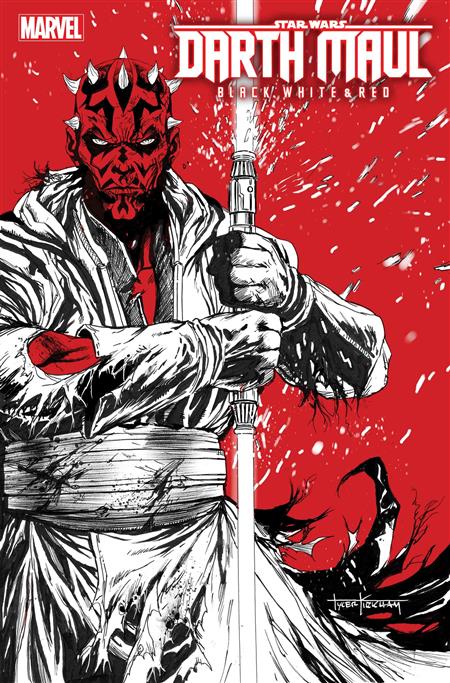 STAR WARS DARTH MAUL BLACK WHITE RED #2