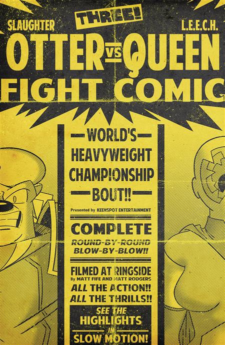 SLAUGHTER OTTER #3 CVR E FIGHT POSTER MATT RODGERS