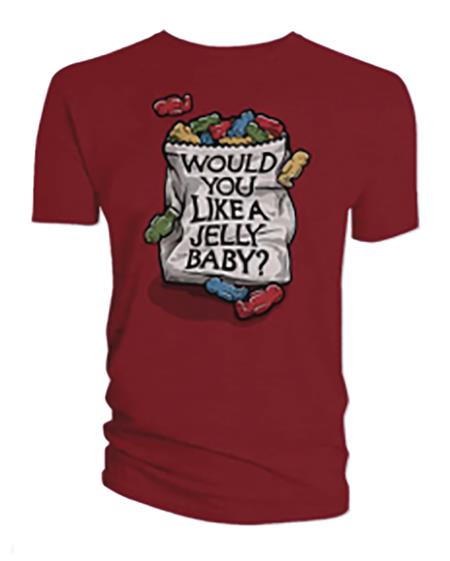 DOCTOR WHO WOULD YOU LIKE A JELLY BABY SZ M MAROON TS (Net)