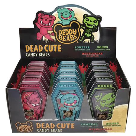 DEDDY BEARS DEAD CUTE TIN 12 PC DISPLAY (Net) 