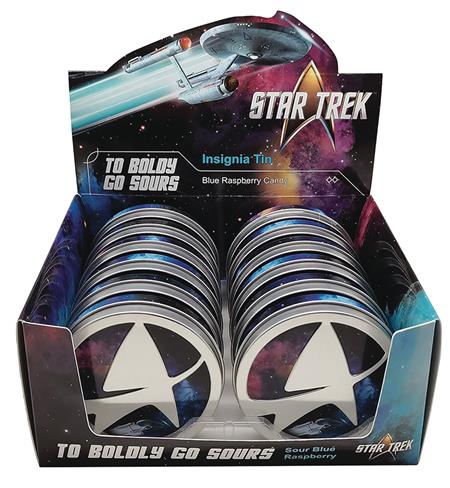 STAR TREK INSIGNIA BLUE RASPBERRY CANDY TIN 12PC DIS (Net)