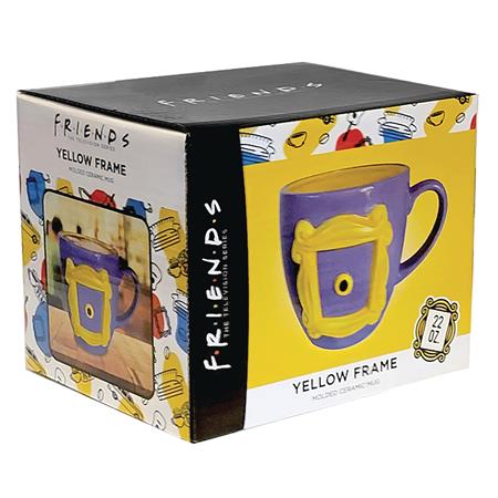 FRIENDS YELLOW FRAME MOLDED CERAMIC 22OZ MUG PACKAGED (Net)