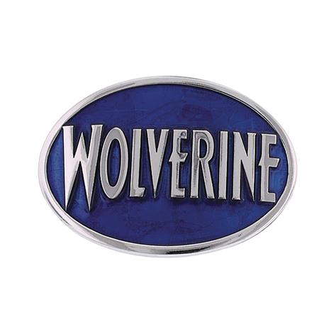 MARVEL WOLVERINE BLUE OVAL 3X4 BELT BUCKLE (Net) 