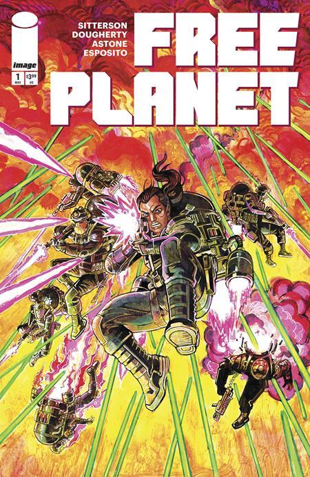 FREE PLANET #1 CVR B JED DOUGHERTY ACTION VAR