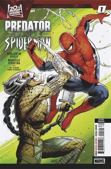 PREDATOR VS SPIDER-MAN #1 (OF 4) 2ND PTG GREG LAND VAR