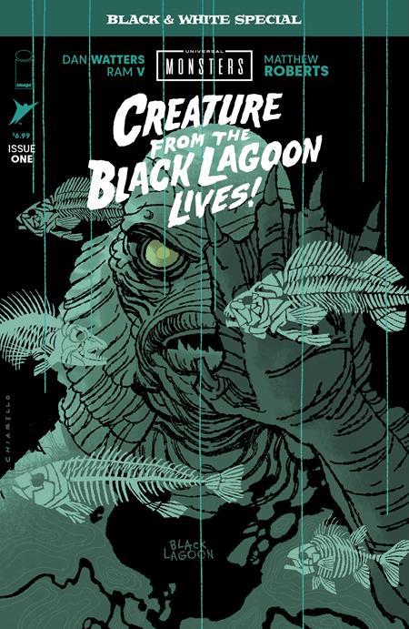 UNIVERSAL MONSTERS CREATURE FROM THE BLACK LAGOON LIVES BLACK & WHITE SPECIAL #1 (OF 2) CVR B MARK CHIARELLO VAR