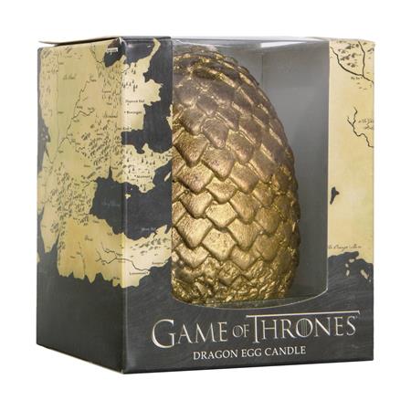 GAME OF THRONES SCULPTED DRAGON GOLD EGG CANDLE (C: 1-1-2)