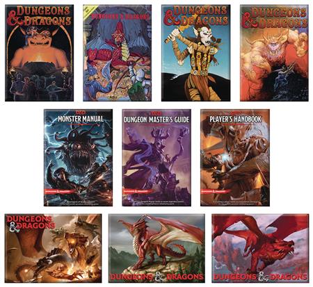 DUNGEONS & DRAGONS BOOK COVER SERIES1 48PC MAGNET ASST (C: 1