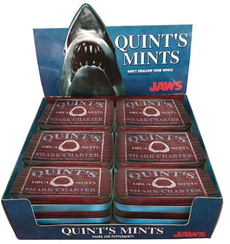 JAWS QUINTS MINTS SOURS CANDY TIN 18CT DIS (Net) (C: 1-1-1)