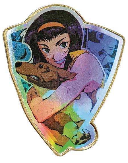 COWBOY BEBOP FAYE RAINBOW HOLO FOIL CREST PIN (C: 1-1-2)