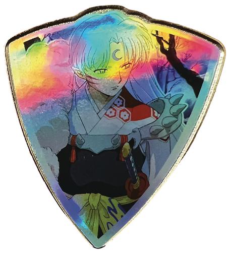 INUYASHA SESSHOUMARU RAINBOW HOLO FOIL CREST PIN (C: 1-1-2)