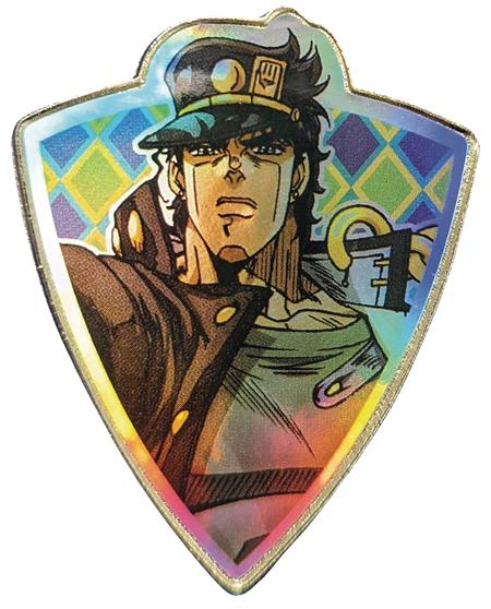 JOJOS BIZARRE ADVENTURE JOTARO RAINBOW HOLO FOIL CREST PIN (