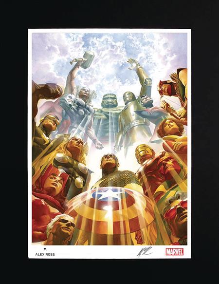 AVENGERS EARTHS MIGHTIEST HEROES ROSS SGN MATTED LITHO 