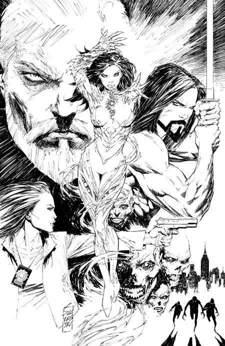 WITCHBLADE (2024) #1 CVR H INC 1:250 MARC SILVESTRI B&W VIRGIN VAR