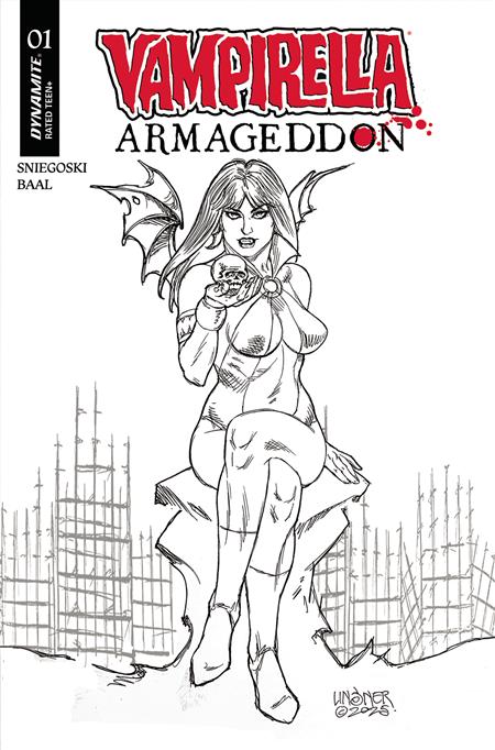 VAMPIRELLA ARMAGEDDON #1 CVR O 10 COPY INCV LINSNER LINE ART