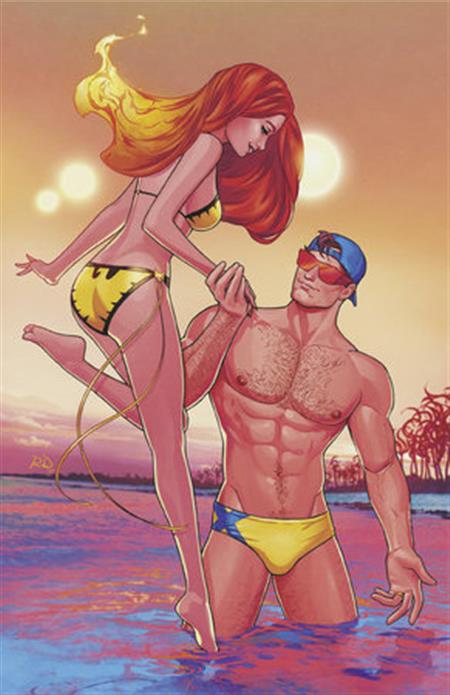 MARVEL SWIMSUIT SPECIAL FRIENDS, FOES & RIVALS #1 RUSSELL DAUTERMAN VIRGIN VARIANT[1:50]