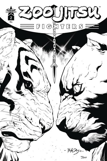 ZOO JITSU FIGHTERS #2 (OF 4) CVR E DIAZ B&W