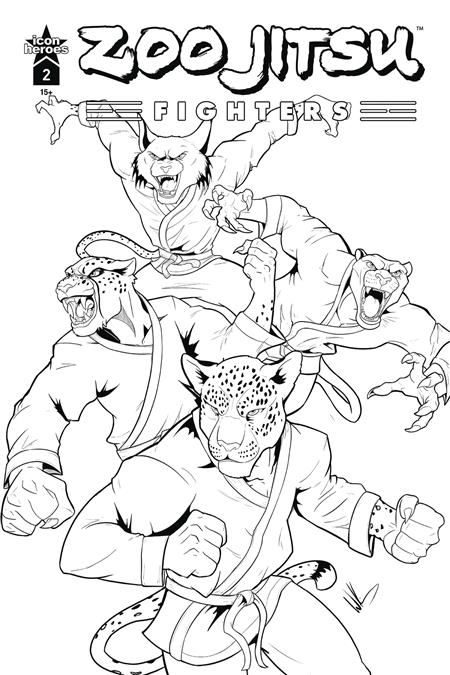 ZOO JITSU FIGHTERS #2 (OF 4) CVR F KING B&W
