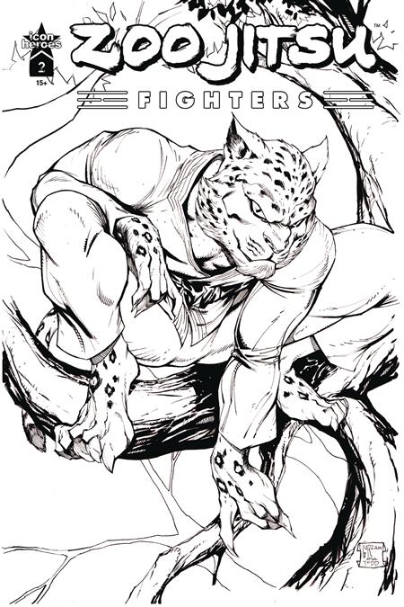 ZOO JITSU FIGHTERS #2 (OF 4) CVR G GARZA B&W