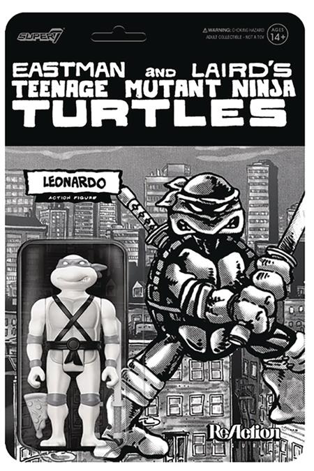 TMNT REACTION WV9 LEONARDO COMIC GREYSCALE AF (Net)