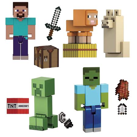 MINECRAFT CRAFT-A-BLOCK 3-1/4IN FIG ASST (Net)