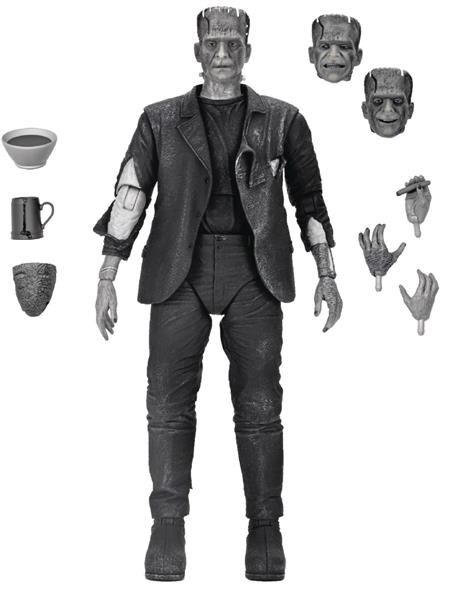 UNIVERSAL MONSTERS ULT BOF FRANKENSTEIN MONSTER B&W 7IN AF