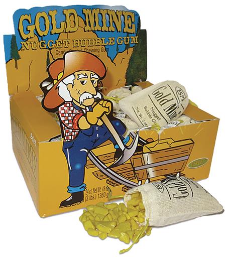 GOLD MINE NUGGET BUBBLE GUM 24PC CS (Net)