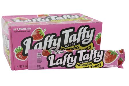 LAFFY TAFFY BAR STRAWBERRY CANDY 24PC CS (Net)