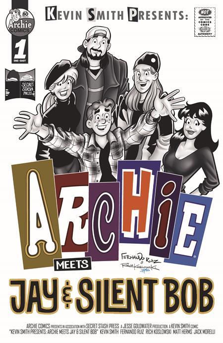 ARCHIE MEETS JAY AND SILENT BOB #1 (ONE SHOT) CVR B FERNANDO RUIZ RICH KOSLOWSKI HOMAGE GREYSCALE VAR (MR)