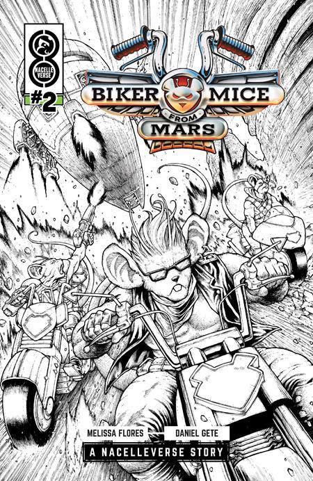 BIKER MICE FROM MARS (2025) #2 CVR E INC 1:50 DANIEL GETE B&W VAR