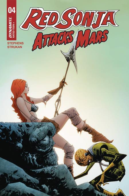 RED SONJA ATTACKS MARS #4 (OF 4) CVR B JAE LEE POLYBAGGED TRADING CARD VAR-Originally APR250126