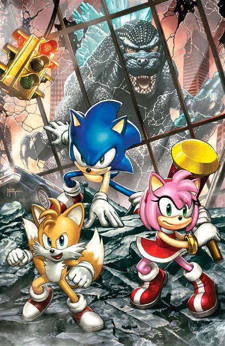 SONIC THE HEDGEHOG X GODZILLA #1 VARIANT RI 1:75 (SUAYAN FULL ART)