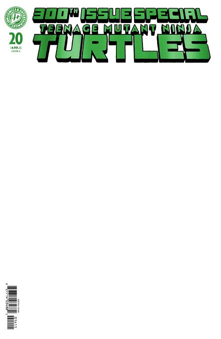 TEENAGE MUTANT NINJA TURTLES #20 300TH ISSUE SPECIAL G FOIL (SKETCH VARIANT)