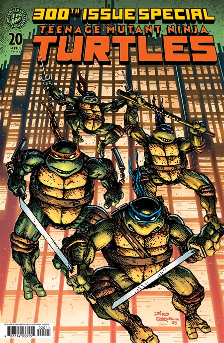 TEENAGE MUTANT NINJA TURTLES #20 300TH ISSUE SPECIAL VARIANT B (EASTMAN & LAIRD)