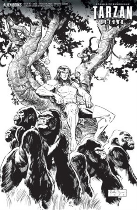 TARZAN BEYOND #2 VARIANT D (BROWN B&W)
