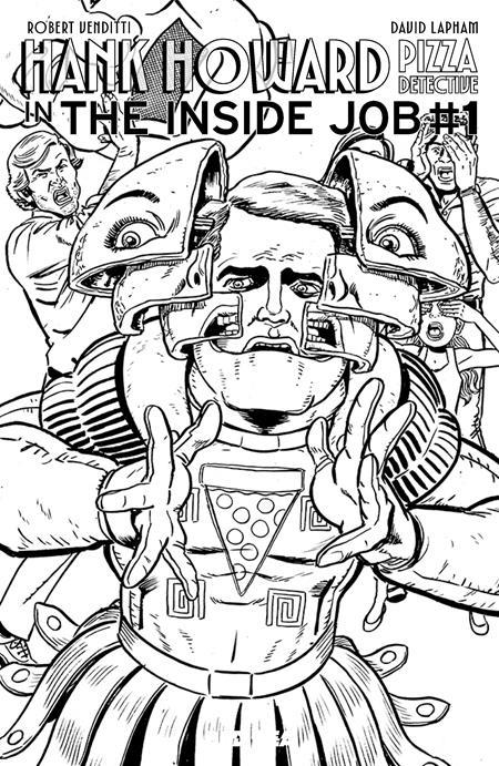 "HANK HOWARD, PIZZA DETECTIVE THE INSIDE JOB #1 (ONE SHOT) CVR C DAVID LAPHAM VERHOEVEN HOMAGE VAR"