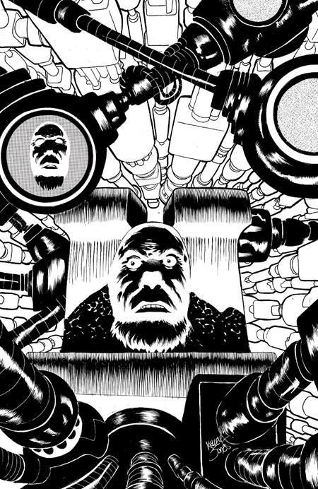FACELESS AND THE FAMILY MAZE OF THE MECHANICAL ALIENS #1 (OF 4) CVR E INC 1:20 KELLEY JONES B&W VAR