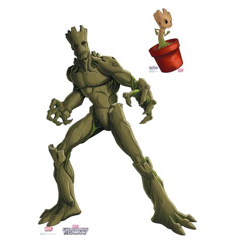 GOTG ANIMATED GROOT & LITTLE GROOT LIFE-SIZE STANDUP (C: 1-1